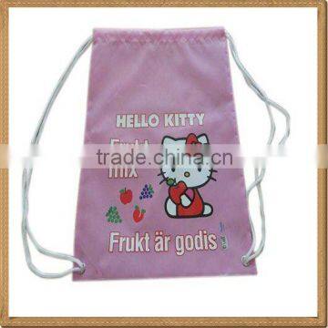 drawstring bag with hello kitty print(2W-0971)