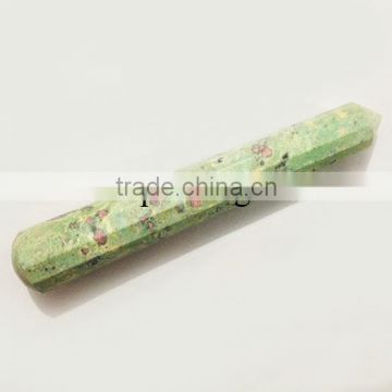 Ruby in Fuschite Faceted Massage Wands | Manufacturer of Massage wands Wholesale