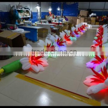 beautiful decorative Long Inflatable Flower with Light