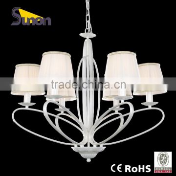 Simple style fabric shade wrought iron chandelier/modern chandelier light