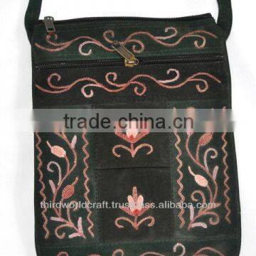 Leather Passport Bag Embriodered