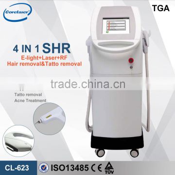 Ipl Elight & Laser/ipl Rf Nd Yag 10MHz Laser Multifunction Beauty Equipment Remove Diseased Telangiectasis