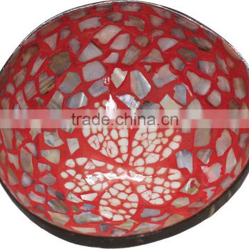 Coconut shell bowls, Lacquered coconut bowls