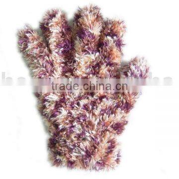 Ladies multi-color feather glove