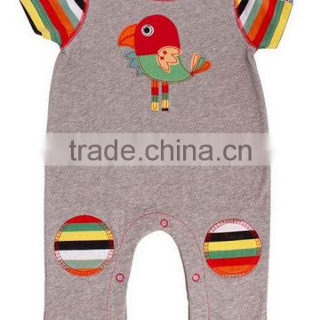 print korean fashion kids newborn baby evening one piece long sleeve animal jumpsuits 2014