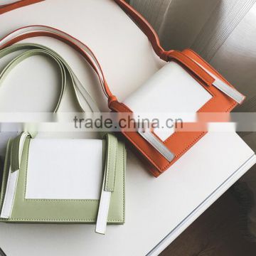zm35579a women bags 2017 fashion contrast color crossbody sling bag