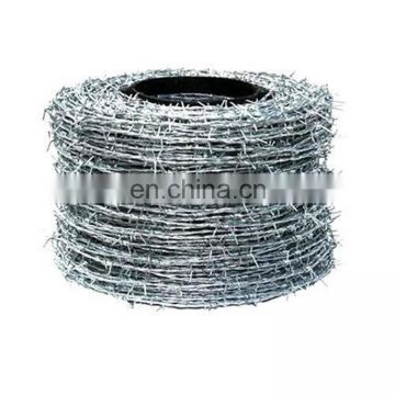 China supplier Galvanized iron barbed wire 12 14 16 18 gauge electro galvanized barbed wire