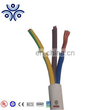 300/500V pvc insulated 3 core 1.5mm 4mm Flexible Power Cable
