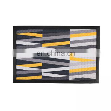 high quality new design Absorb water Modern Fashion Stripe printing door mat for hotel