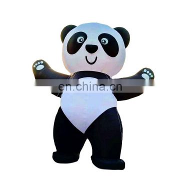 Outdoor Inflatable Panda Model With LED Light , Inflatable  Panda Cartoon Character For Attracting  People ,Advertising