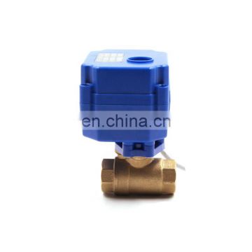 9-24v 110v 220v CWX-15 brass small electric rotary actuator motorized valves for heating, air condition