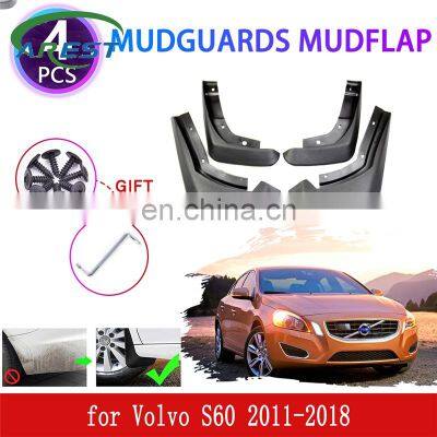 New 4PCS for Volvo S60 2011 2012 2013 2014 2015 2016 2017 2018 Mudguards Mudflap Fender Flaps Splash Guards Protect Accessories