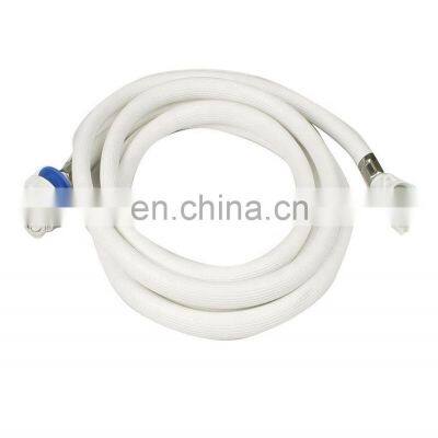 Long white PVC bathroom shower flexible hose with nuts