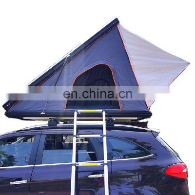 Car Triangle Tent Camping Waterproof Portable Outdoor Privacy Carriage Car Tent Hard Shell Aluminum with Roof Rack