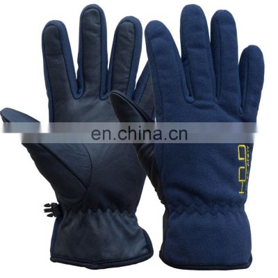 HDD water resistant windproof screen touch premium goatskin leather winter warm snow gloves winter gloves