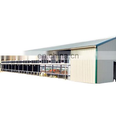 Qingdao prefab steel frame broiler chicken poultry farming house with equipment automatic design