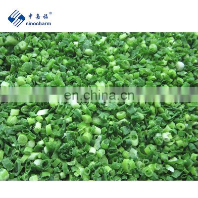 Sinocharm BRC A Approved 3-5MM IQF Spring Onion Slice Frozen Spring Onions