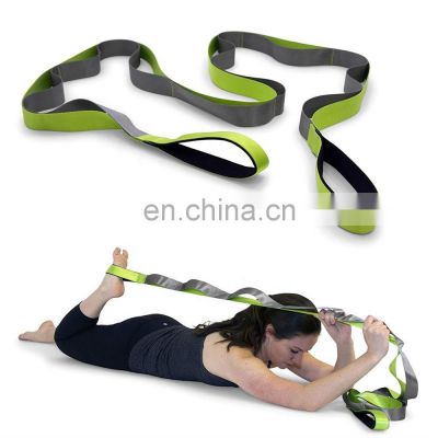 12 Loops Yoga Stretch Strap Multi-Loop Strap for Pilates, Dance and Gym