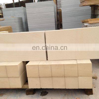 Acceptable cut size natural sandblast outdoor driveway sidewalk road park paving stones beige sandstone slab