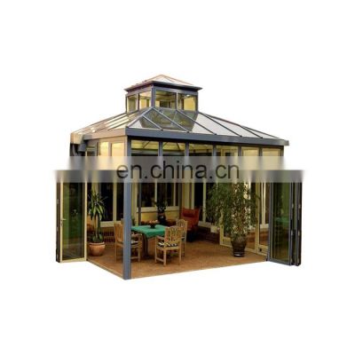 Customized aluminum profile glass sunroom/greenroom/house/garden house/warm room system