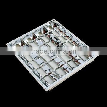 T8 High quality Grille/Louver Fitting 4X20W Border reflector and white base