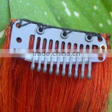 Tigers Tail Feather Hand Painted Human Hair Extension