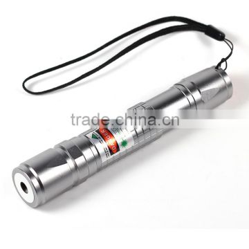 50mw green laser pointer silver housing with rechargeable battery and charger