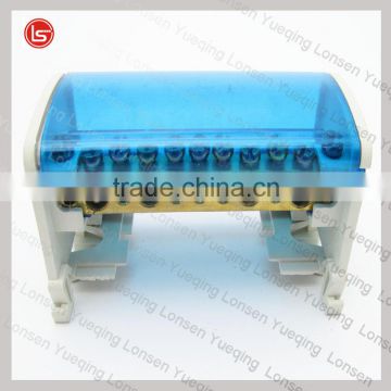 blue plastic electrical terminal box