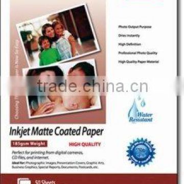 Inkjet Photo Paper Matte Coated from108 to 240gsm