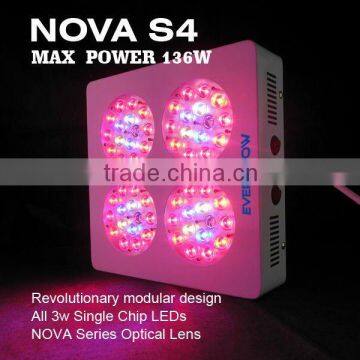 NOVA S4 136W LED Grow Lights with 3W LEDs
