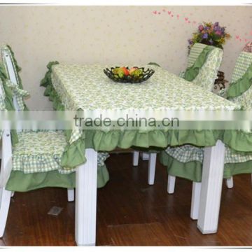 Green Color Hot Sale Country Living Home Decorations Printed Table Clothes