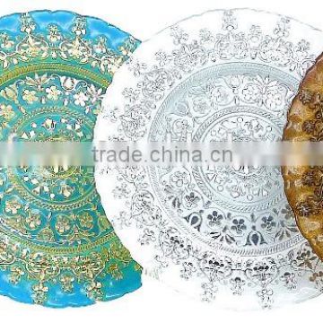 Wholesale Charger Plate/show plate/under plate/dinner plate/candle plate/cheap plate in Color Painted by Spinning