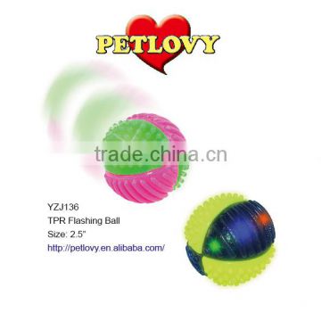 PROMOTIONAL 2.5" TPR FLASHING BALL TPR TOY DOG TOY