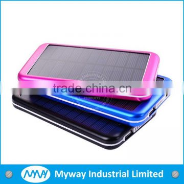 2015 innovative product 6000mah mobile power charger / solar portable power bank / solar mobile power bank with LED indicator