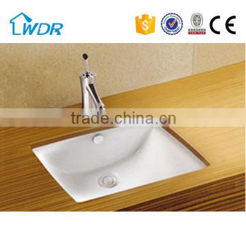 Made in China ceramic square counter Belize inset basin
