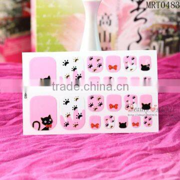 3D Nail Art Toe Sticker Tips Decoration Wraps Decal Rhinestones Glitter Foil Toe Nail for sticker