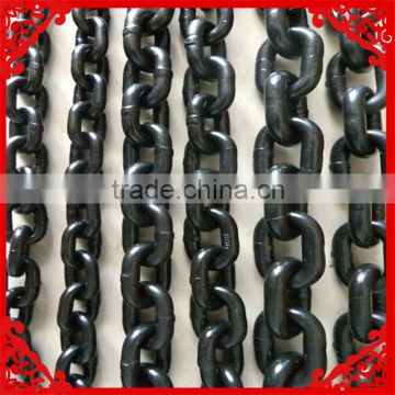 Grade 80 welded heavy load chain with black oxide