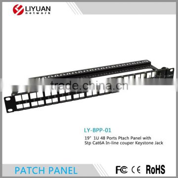 LY-BPP-01 CAT5E/CAT6 48 Ports STP CAT6 Empty Patch Panel