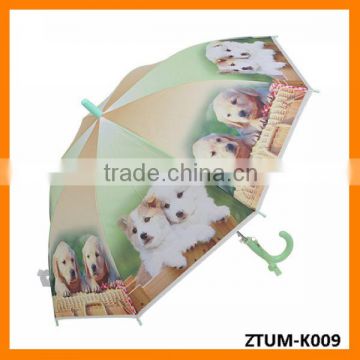 Automatic Whistle Children Arched Cartoon Puppy Children Umbrella