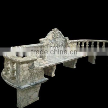 Hand carved marble bench