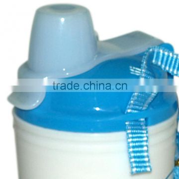 Plastic water bottle with strap