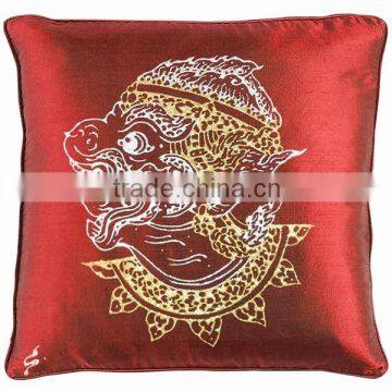 Pillow Case Cushion Covers Silk Art Fabric Painting Ramayan HANUMAN Chalisa