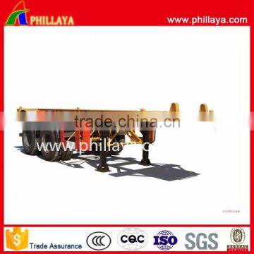 Low-bed semi-trailer & Kindle 2 axle 3 axle platform 40ft container trailer price with OEM service