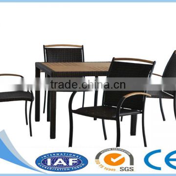New rattan furniture with wood slats china