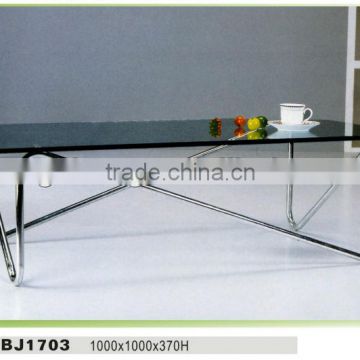 Modern Rectangular Glass Coffee Table With Metal Legs/glass Top Stainless Steel Base Coffee Table/ with glass top