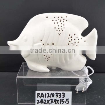 promotional gifts fish shape ceramic decoration lamp for home