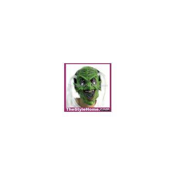 TheStyleHome H2 Deluxe Scary Demon Monster Latex Face Mask with Hair Halloween Prop