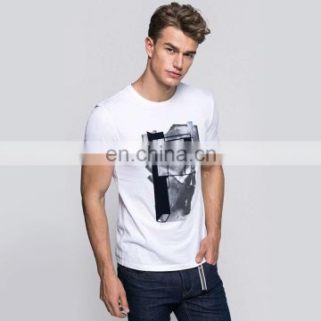 2017 summer casual fashion round neck white transfer men clothes t-shirt
