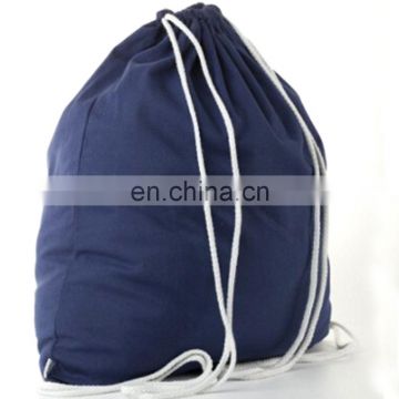 100% Cotton Canvas Drawstring Backpack Gym Sackpack
