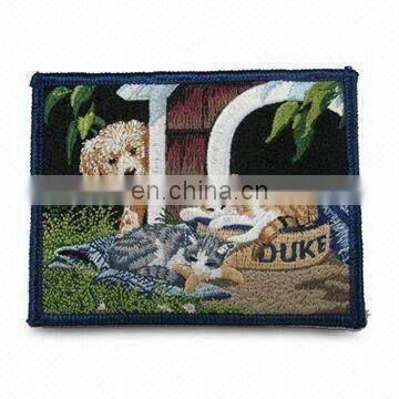 Dog and cat embroidery gift greeting card